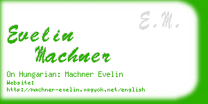 evelin machner business card